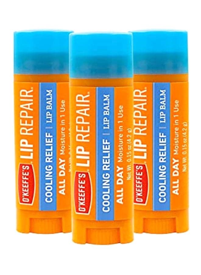 Pack Of 3 Cooling Relief Lip Balm