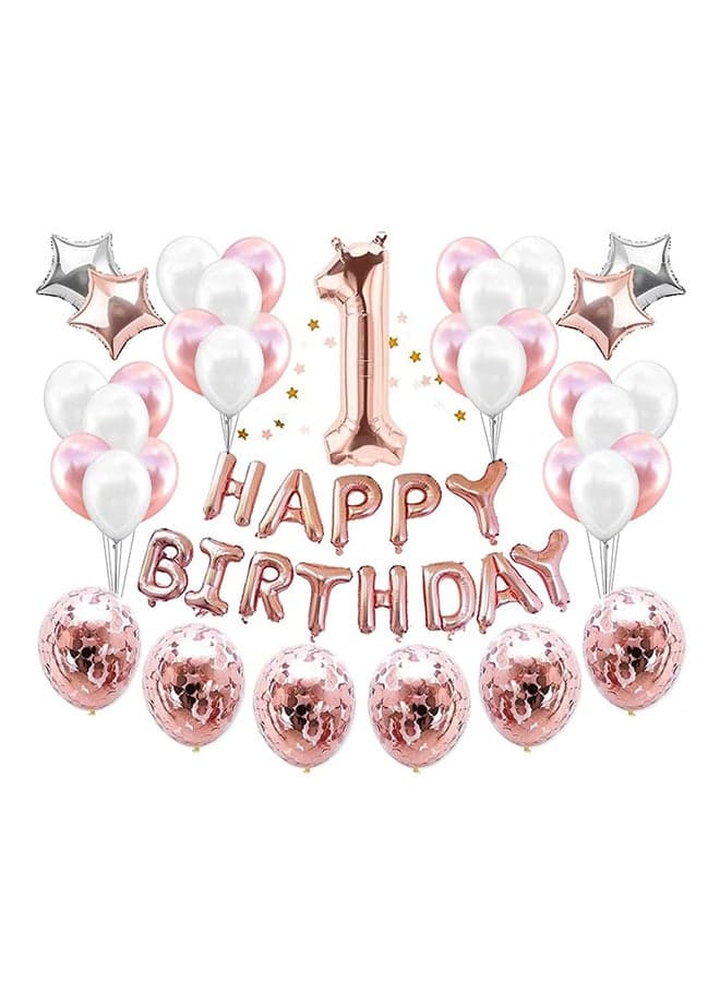 One Year Birthday Decorations Balloon