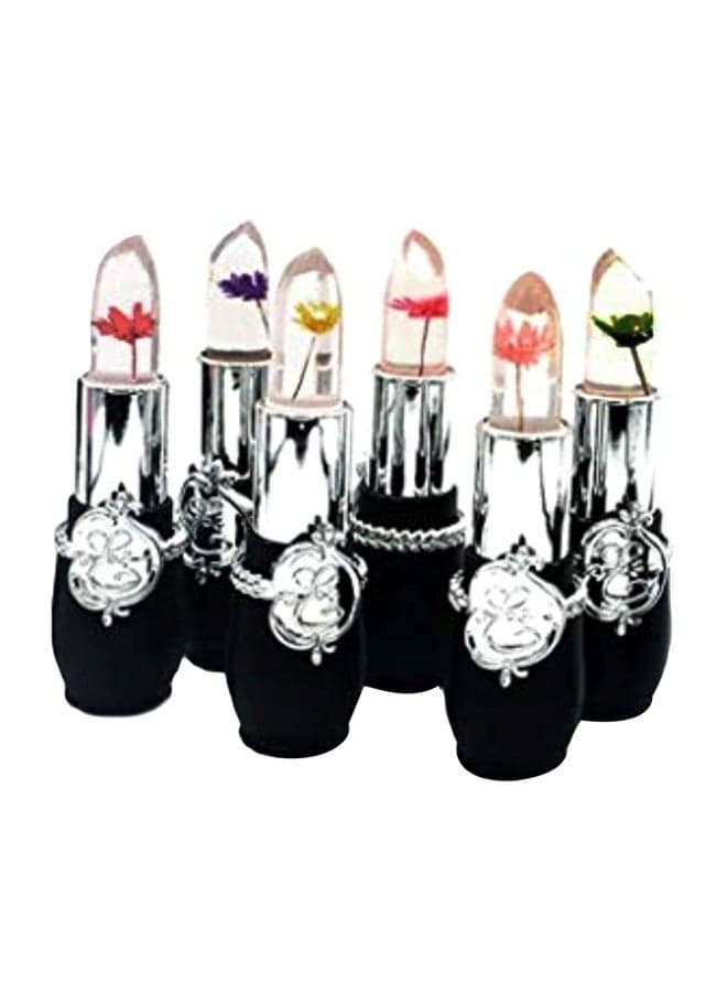 Pack Of 6 Jelly Flower Lipstick Clear