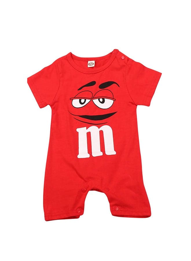 Short Sleeve Jumpsuit Red
