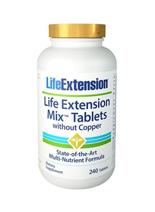 Mix Without Copper Dietary Supplement - 240 Tablets