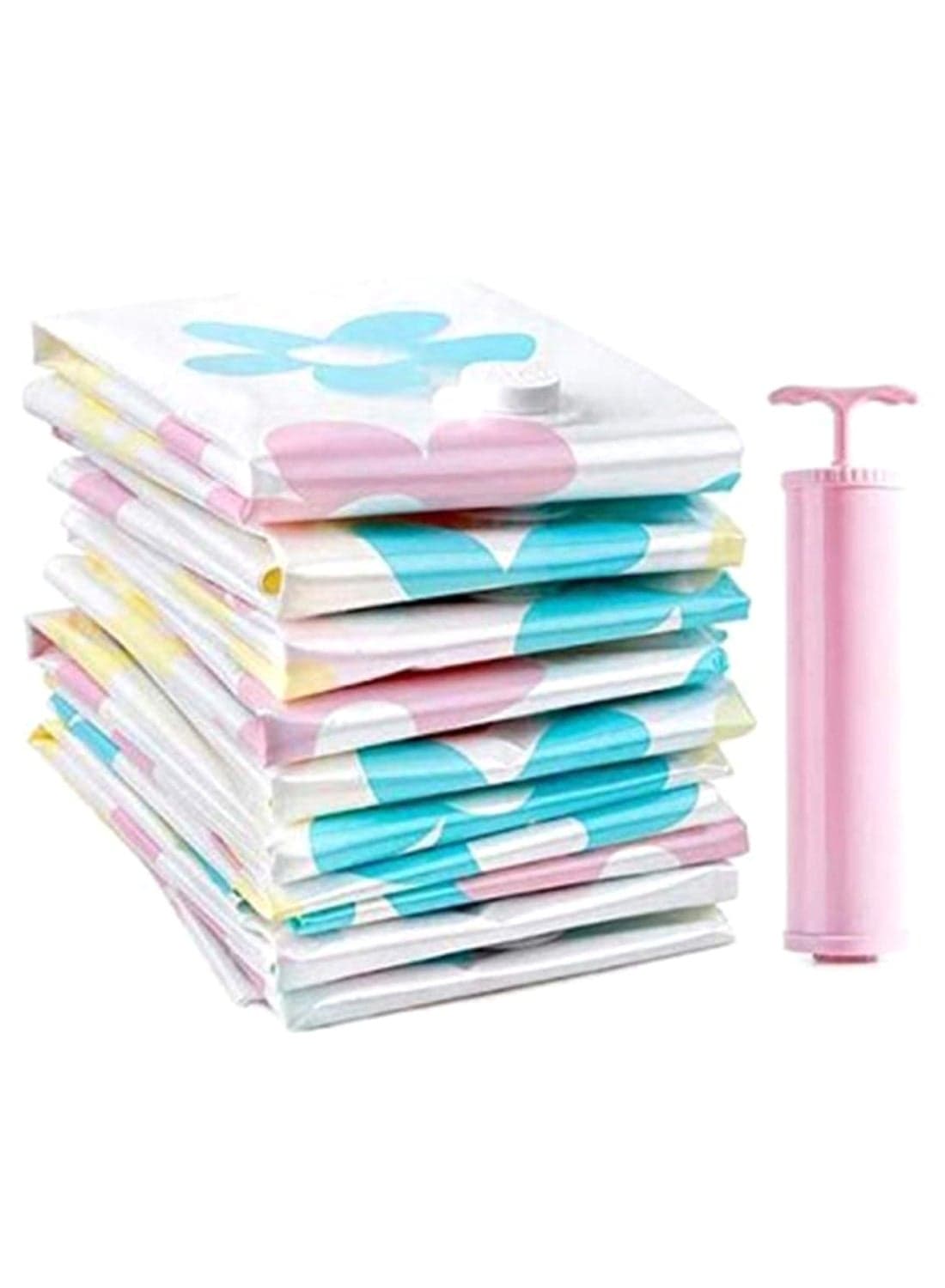 11-Piece Vacuum Bag Set With Hand Pump Multicolour 23cm