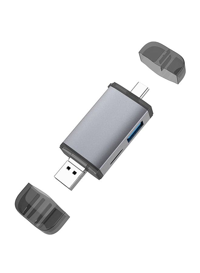 6-In-1 Type-C Card Reader Grey