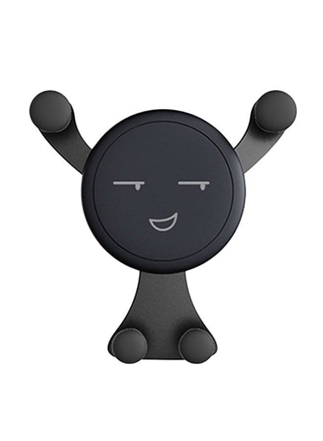 Cute Smile Car Vent Phone Holder Black
