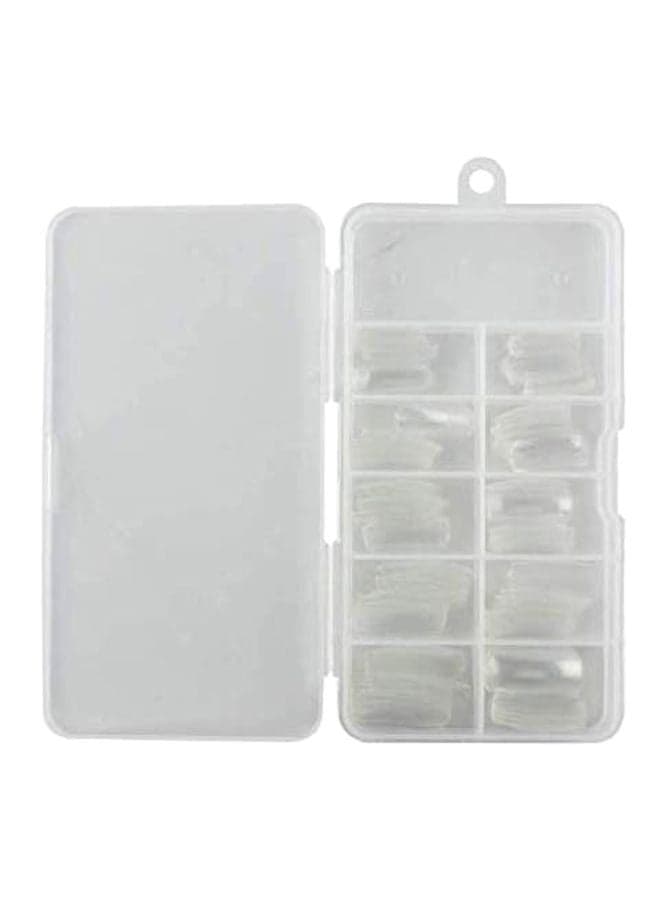 100-Piece Artificial Nails Set Clear