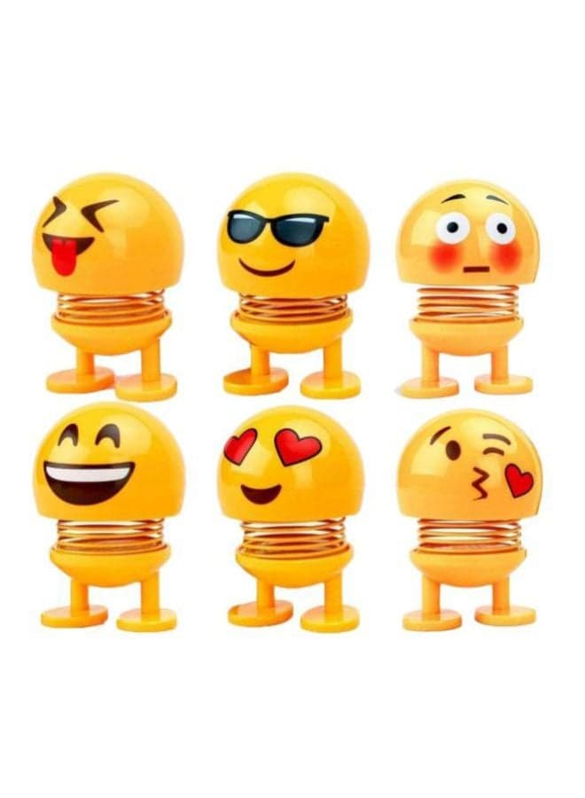 Pack Of 6 Emoji/Smiley Spring Doll