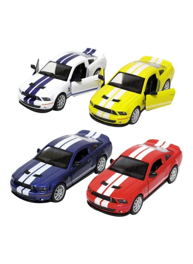 4-Piece Ford Shelby With Stripes Die-Cast Vehicle KT5310d-P4 5inch