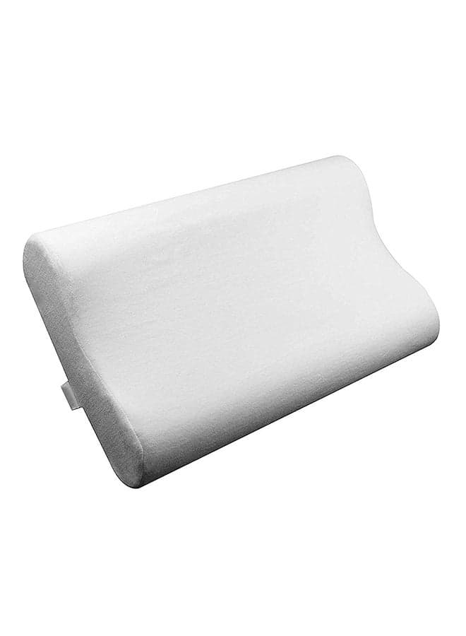 Velour Memory Foam Soft Neck Relief Pillow White