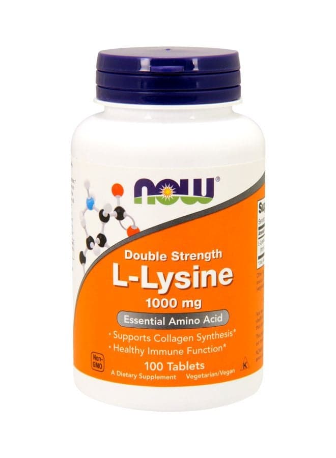L-Lysine 1000mg Dietary Supplement - 100 Tablets