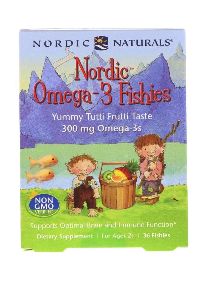 Yummy Tutti Frutti Taste Omega-3 Fishies - 36 Fishes