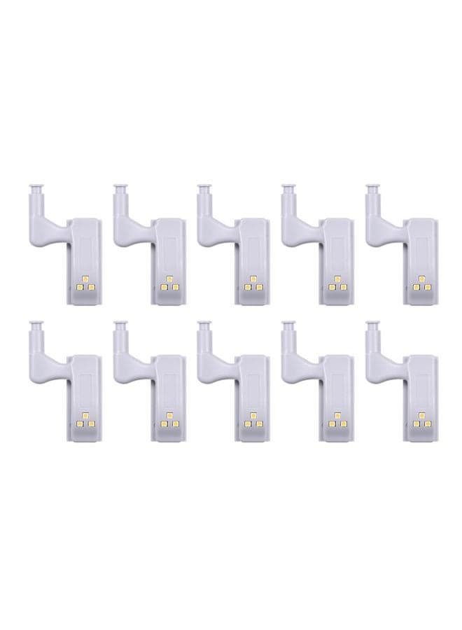 Set Of 10 Sensor LED Light For Kitchen Cabinet White 19.7x3x13.7cm