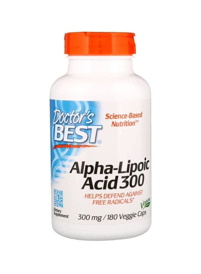 Alpha-Lipoic Acid Dietary Supplement 300mg - 180 Veggie Caps