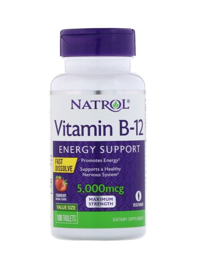 Vitamin B12 Energy Support Dietary Supplement 5000mcg - 100 Tablets