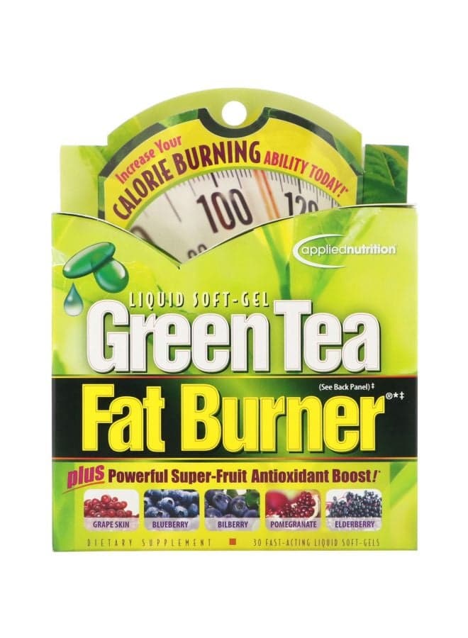 Green Tea Fat Burner Dietary Supplement - 30 Fast Acting Liquid Soft-Gels