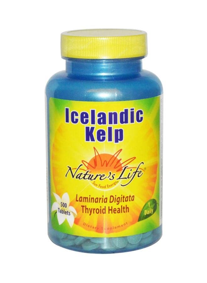 Icelandic Kelp Thyroid Support Dietary Supplement - 500 Capsules