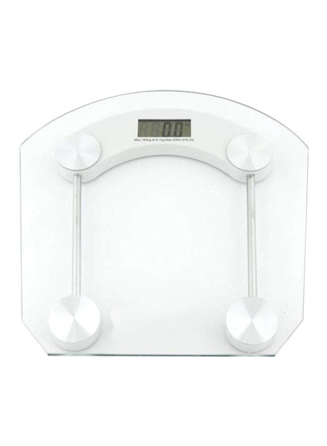 LCD Digital Scale White/Silver/Clear 40x2x40cm