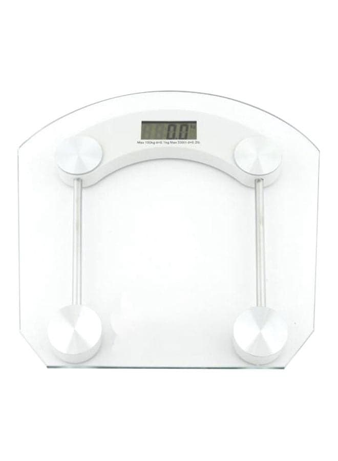 LCD Digital Scale White/Silver/Clear 40x2x40cm