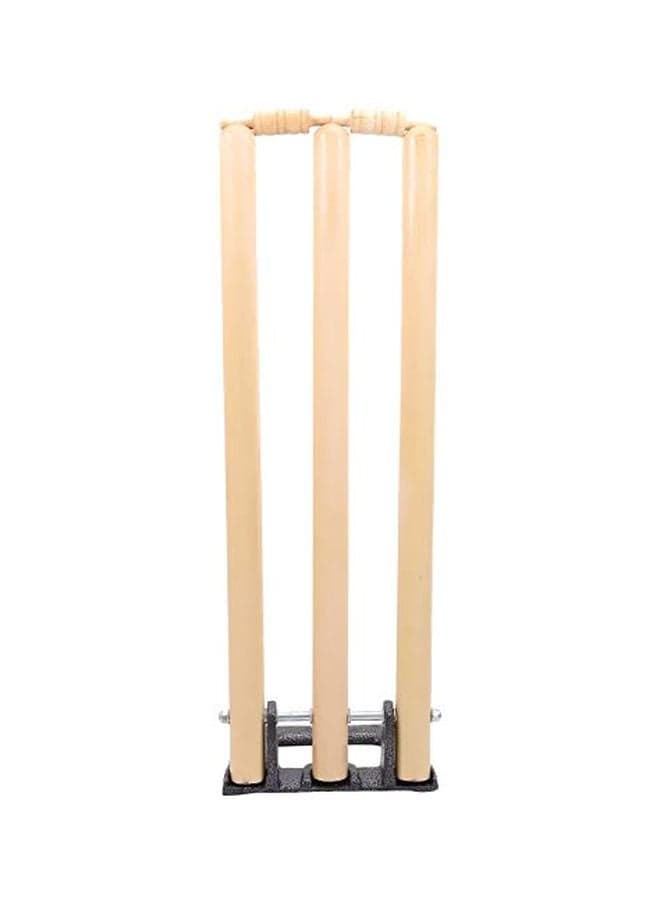 6-Piece Cricket Stumps With Spring Stand Set 28inch