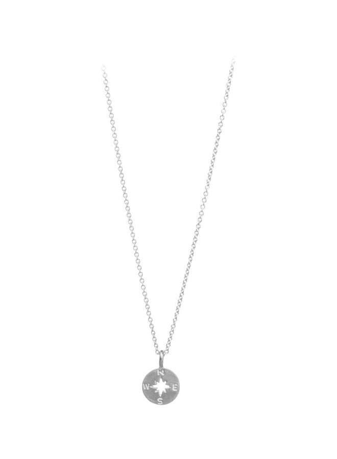 Gold Plated Compass North Star Pendant Necklace