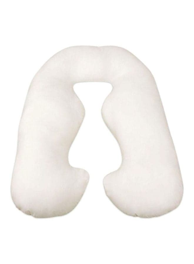 U-Shaped Body Pillow Cotton White 80x120cm