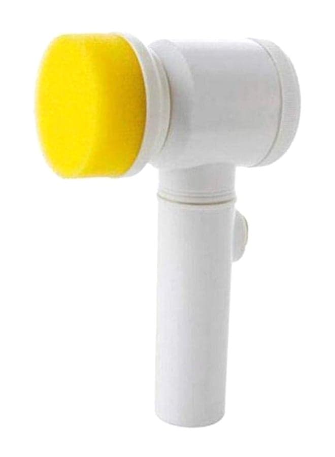 5 in 1 Electric Magic Cleaning Brush White/Yellow 1.8 x 8.4 x 4.4inch