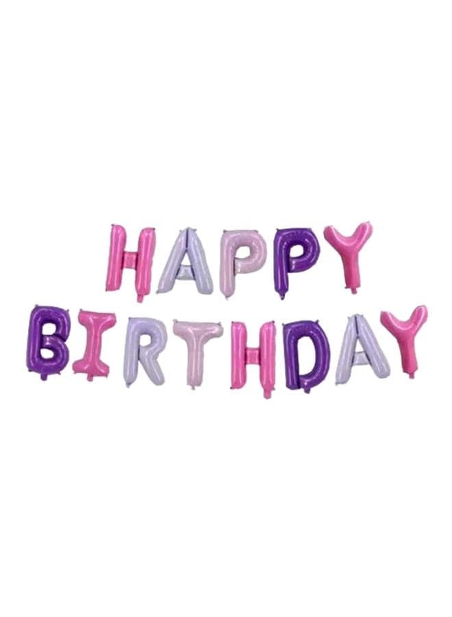 13-Piece Happy Birthday Alphabet Foil Balloon Set