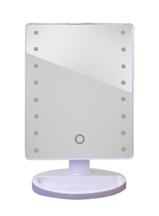 LED Light Rotatable Makeup Mirror White