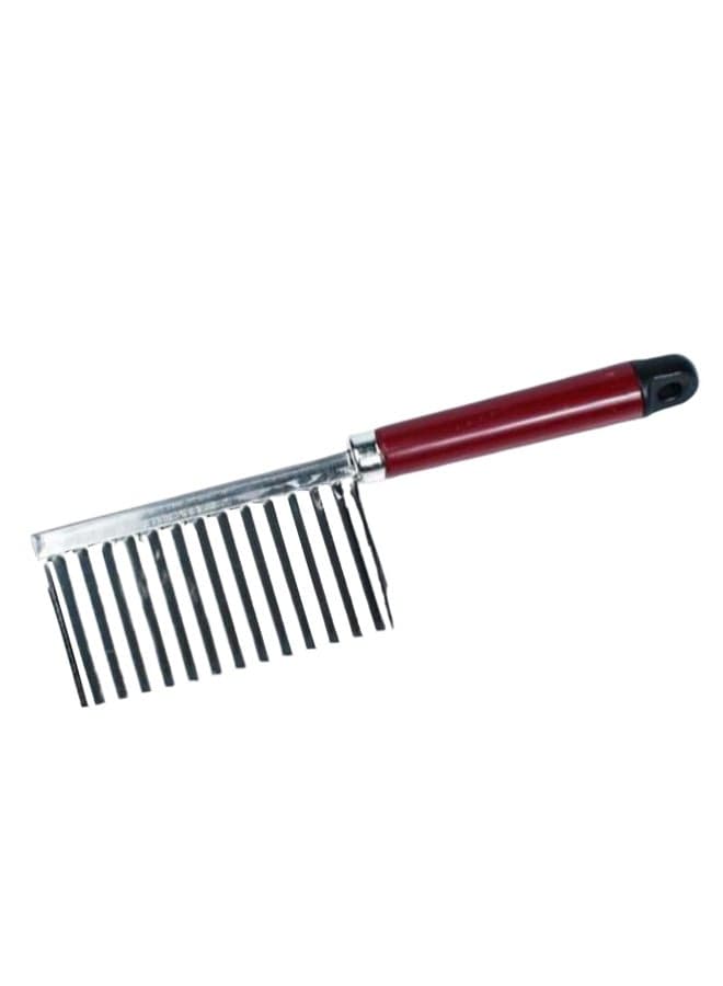 Stainless Steel Vegetable Cutting Knife Silver/Red