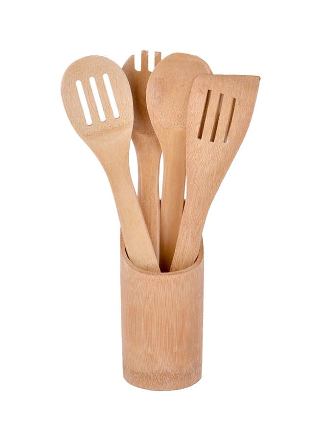 5-Piece Serving Spoon Beige 11centimeter