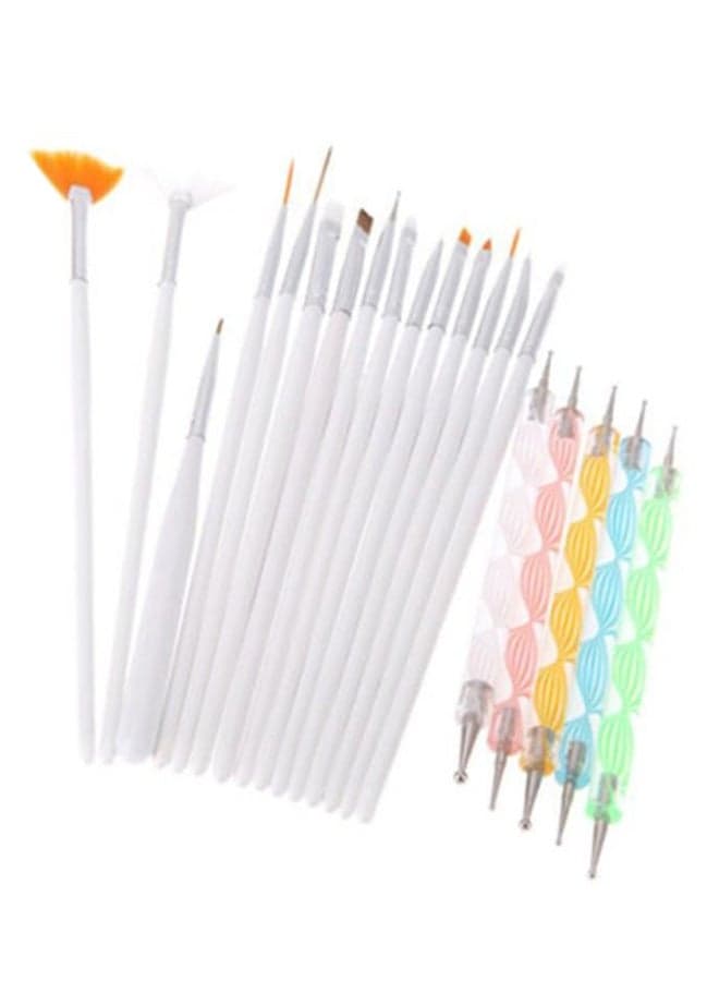 20-Piece Nail Art Design Tool Set Multicolour