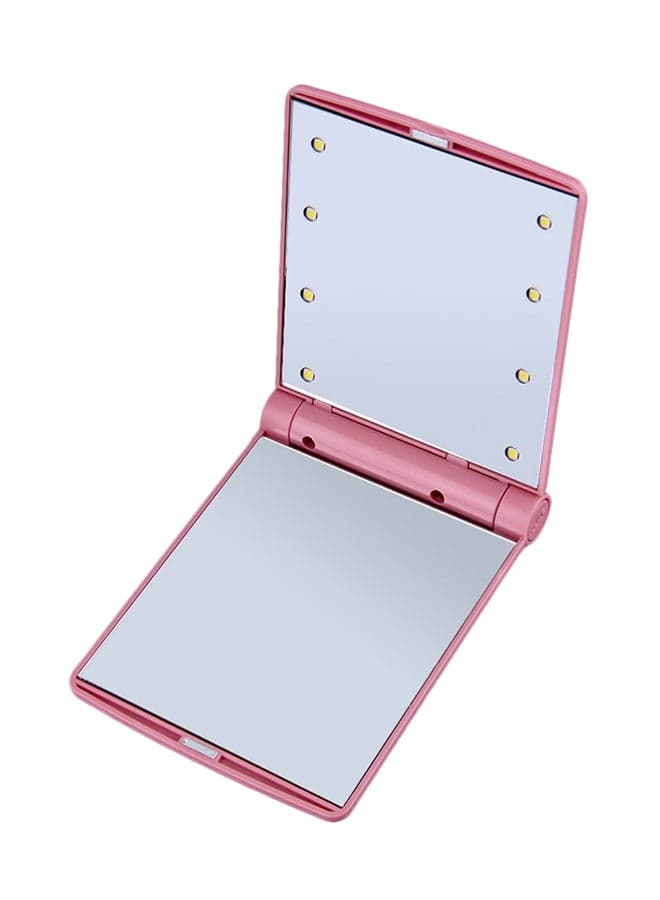 LED Light Portable Makeup Mirror Pink