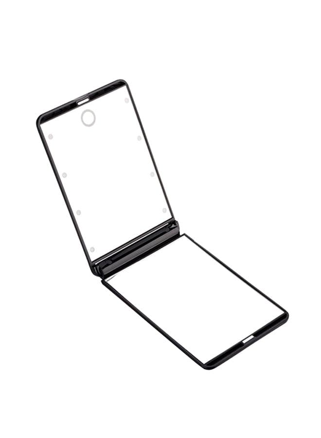 LED Lighted Portable Touch Screen Make Up Cosmetic Mirror Black