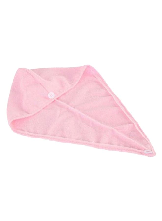 2-Piece Quick Hair Drying Bath Towel Set Pink 59 x 26cm