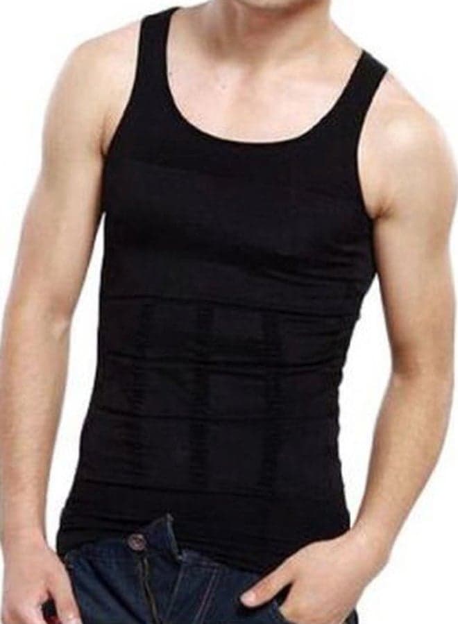Round Neck Slimming Vest Black