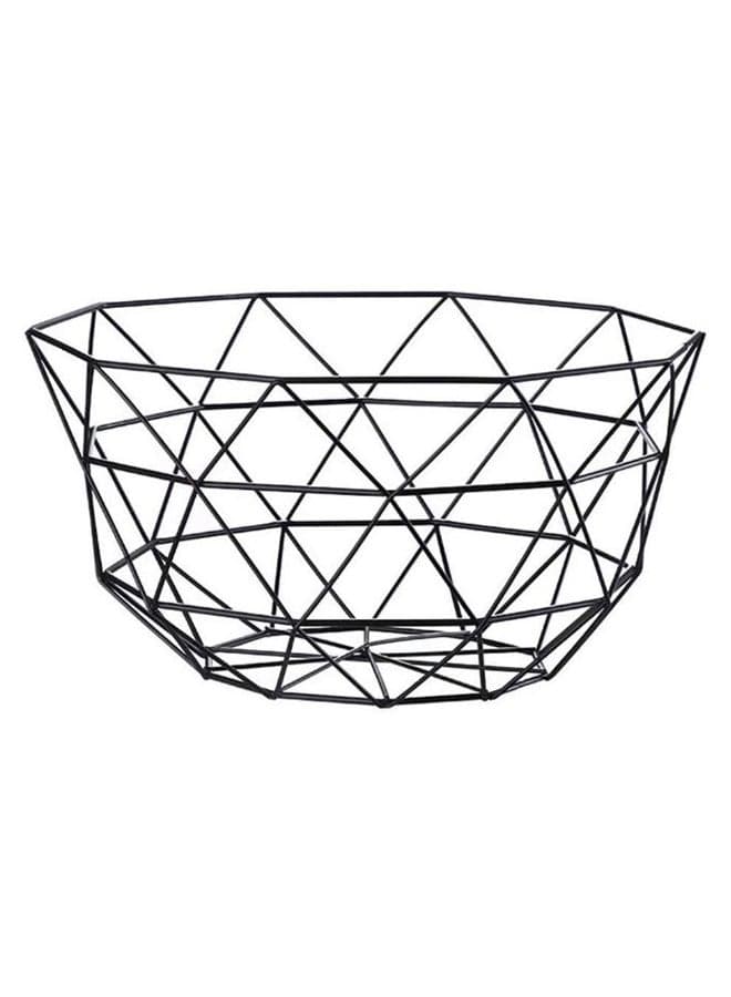 Countertop Fruit Decorative Storage Basket Black