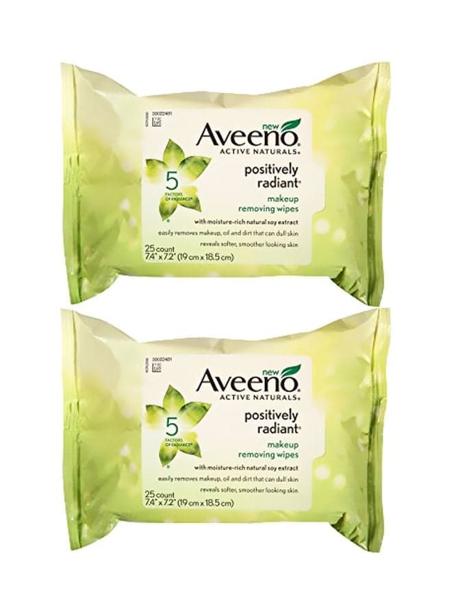 50-Piece Positively Radiant Makeup Removing Wipes White