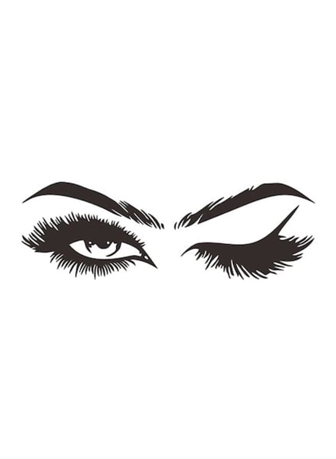 Eye Wall Decoration Sticker Black 19.1 x 57cm