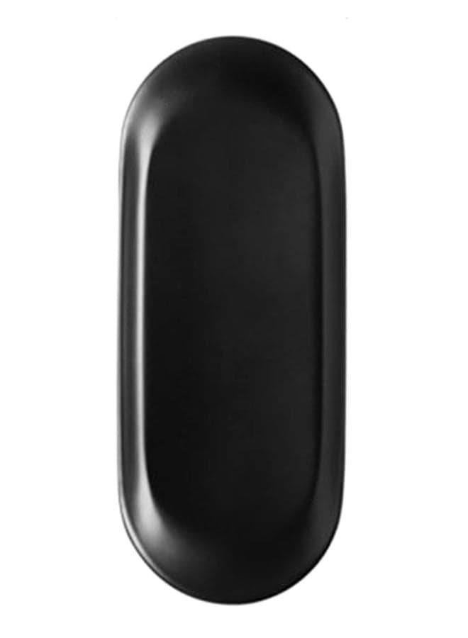 Oval Iron Plate Black 23 x 9.5cm