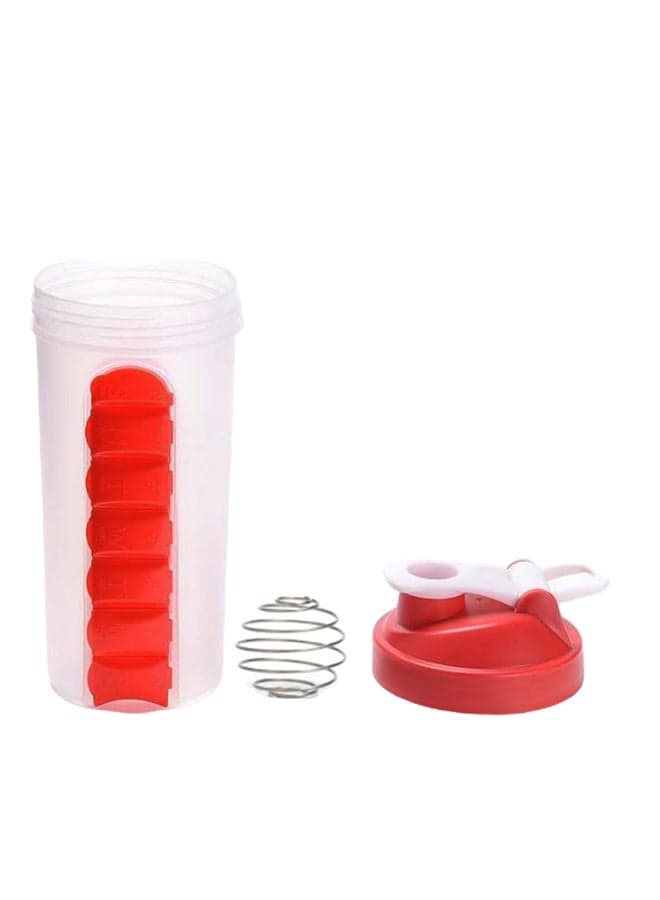 Protein Shaker Bottle With Pill Storage