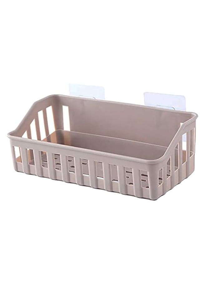 Punch Free Storage Holder For Kitchen And Bathroom Brown 27*9*11cm