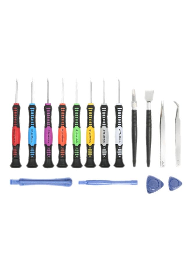 16-In-1 Multi-functional Precision Torx Slotted Screwdrivers Set Multicolor