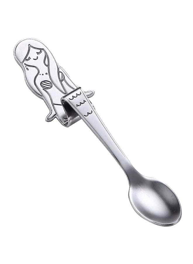 304 Stainless Steel Mermaid Teaspoon Silver 5.04 x 0.79 x 0.67inch