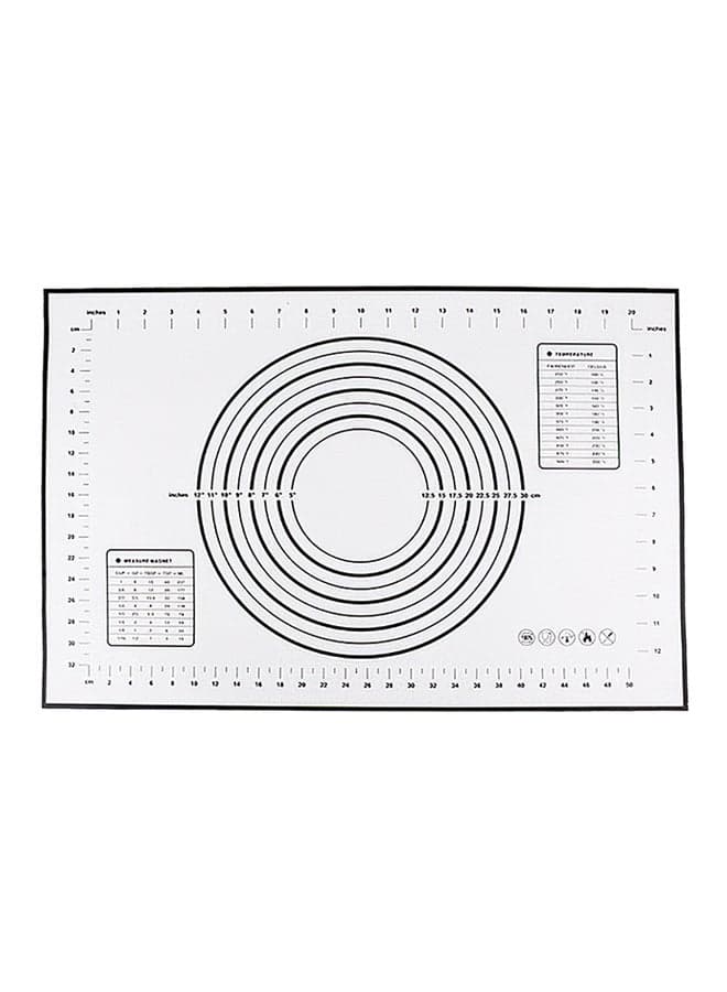 Silicone Dough Maker Mat With Measurements Black 60 x 40 x 0.04cm