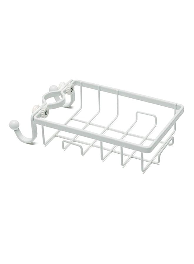 Adjustable Faucet Storage Rack With Hook White 24 x 9 x 15centigram