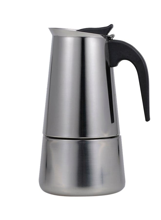 2 Cup Espresso Coffee Maker Moka Pot Silver/Black