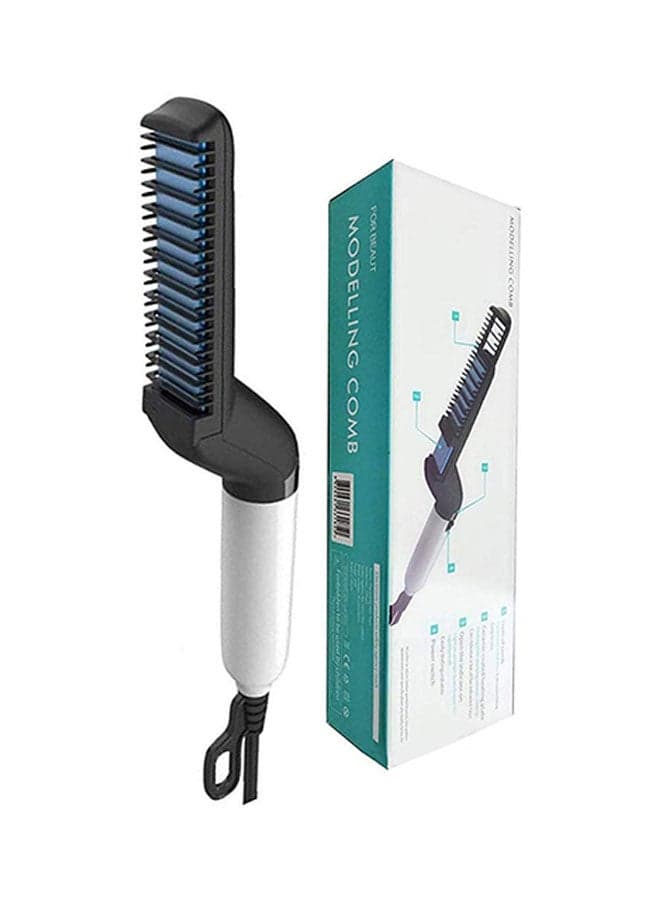 Multifunctional Beard Straightener Comb White/black