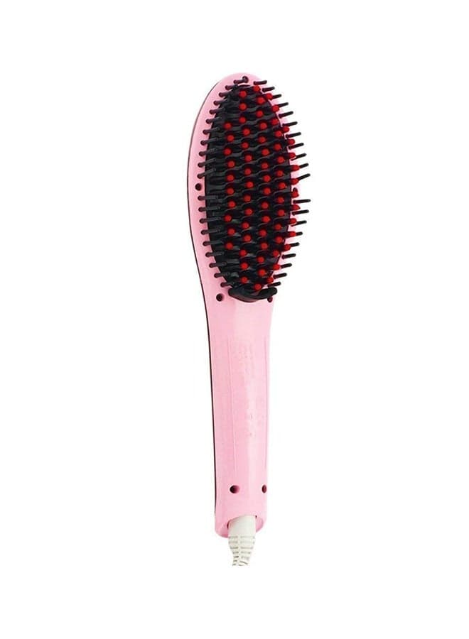 Professional Electric Hair Straightener Brush With LCD Screen Pink