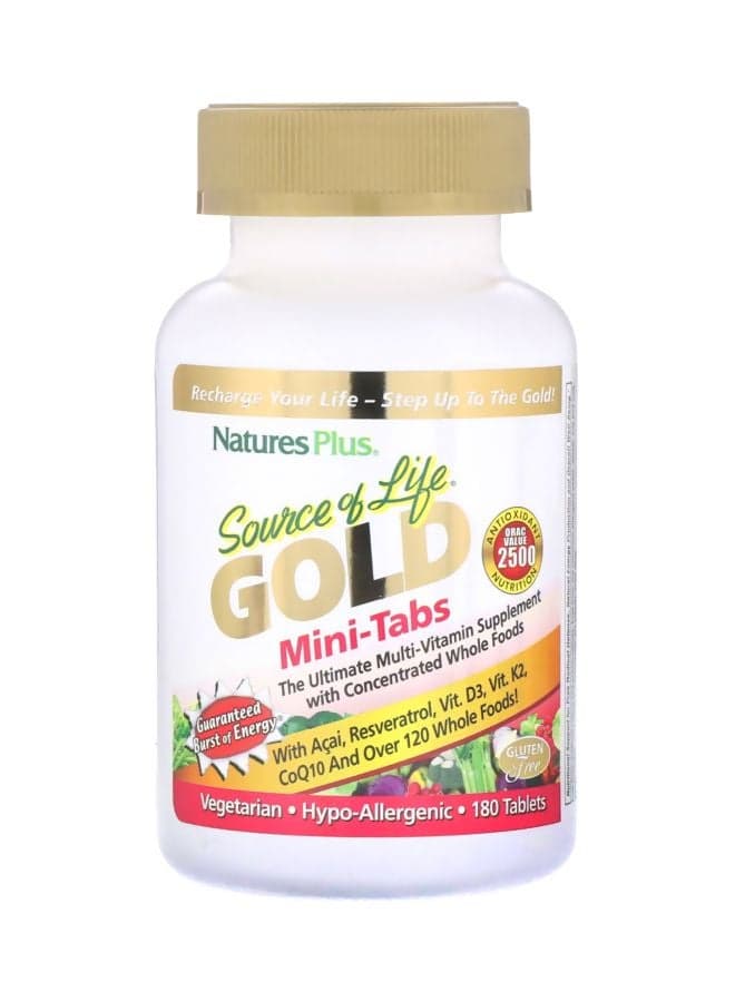 Source Of Life Gold Mini-Tabs The Ultimate Multi-Vitamin Supplement - 180 Tablets