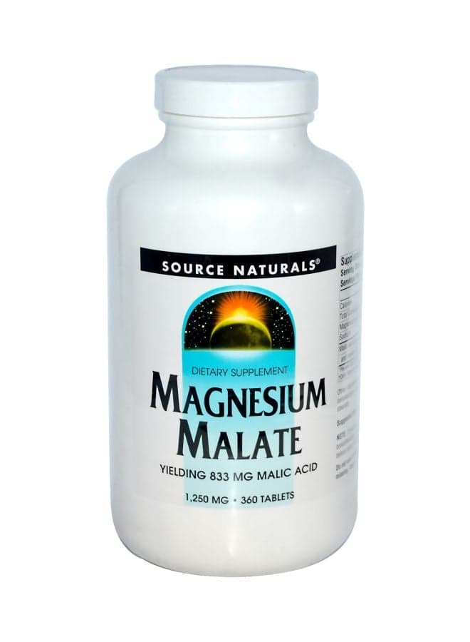 Magnesium Malate Dietary Supplement 1250 mg - 360 Tablets