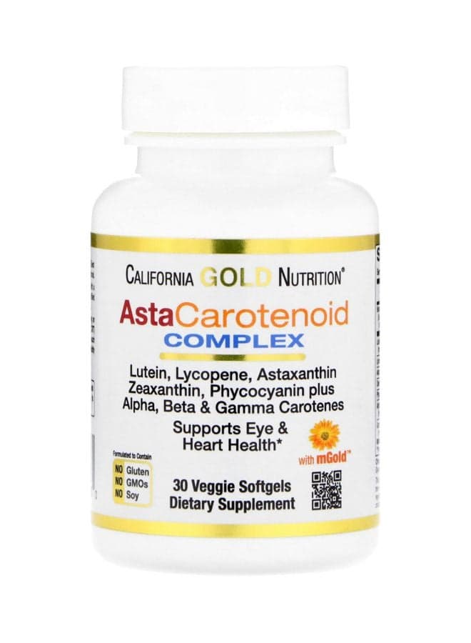 AstaCartenoid Complex Dietary Supplement - 30 Veggie Softgels
